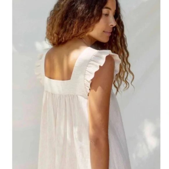 NEW Christy Dawn The Benny Dress in Pink Harvest Stripe linen blend size XS - Picture 2 of 9